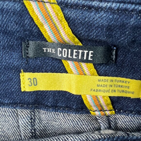 Maeve Jeans Women's 30x24 Colette Wide Leg High Rise Crop Dark Blue Denim Tag 30 - Picture 5 of 16